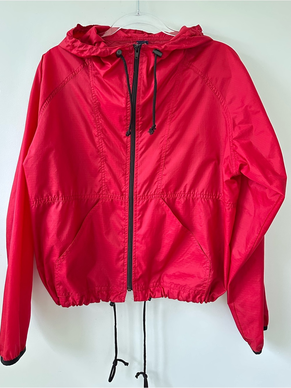 Vintage GAP WINDBREAKER Hooded Dark Red L